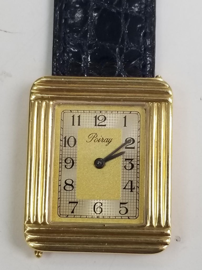 Poiray" of France 18 Karat Yellow Gold Watch For Sale at 1stDibs