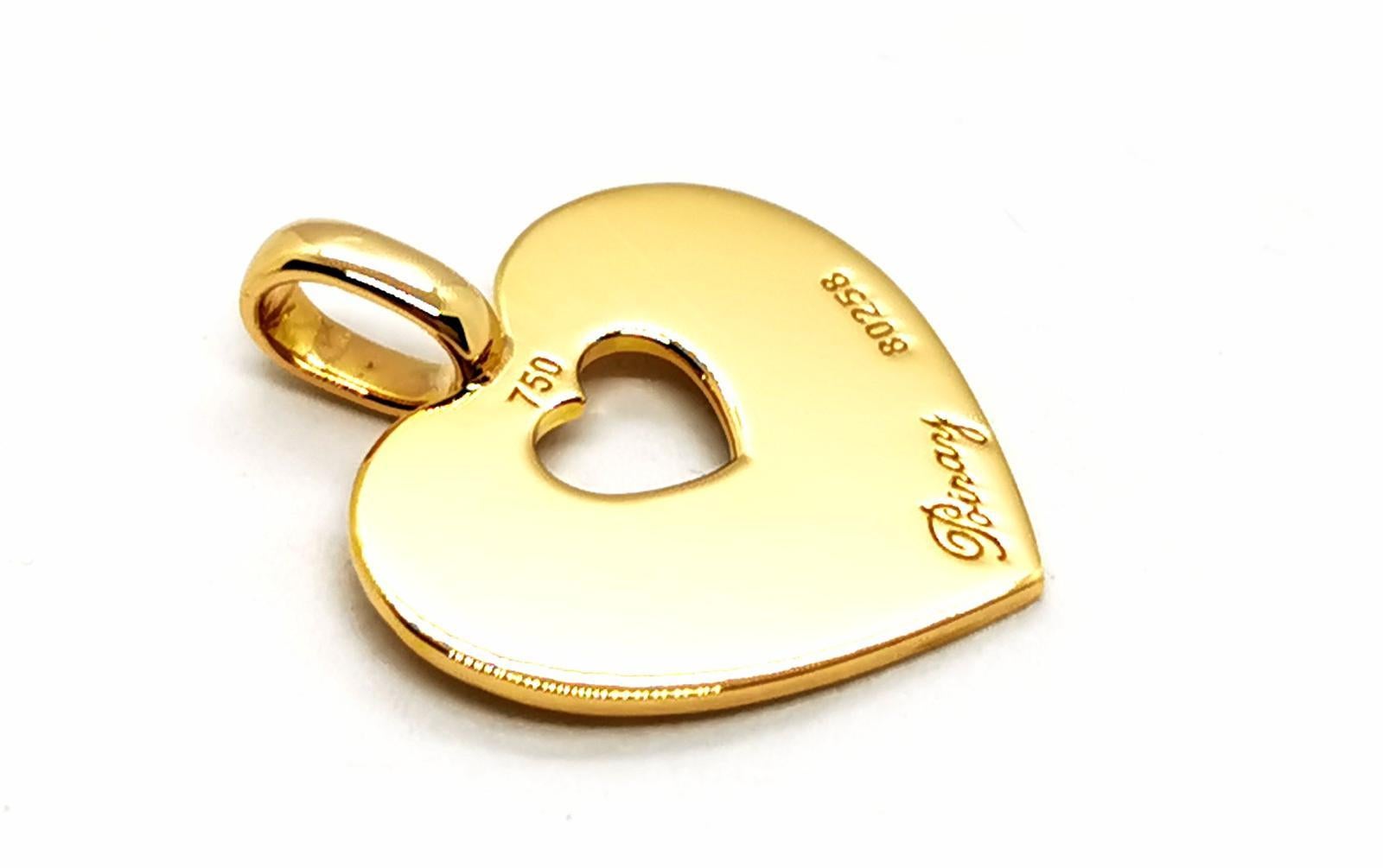 Poiray Pendant Necklace Coeur Secret Yellow Gold 1