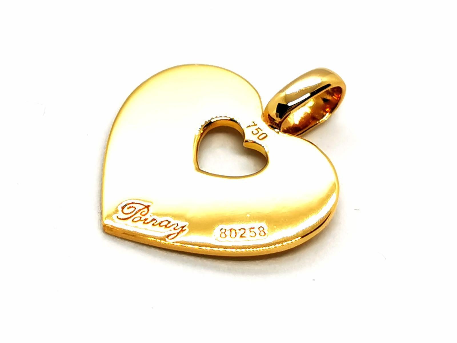 Poiray Pendant Necklace Coeur Secret Yellow Gold 2