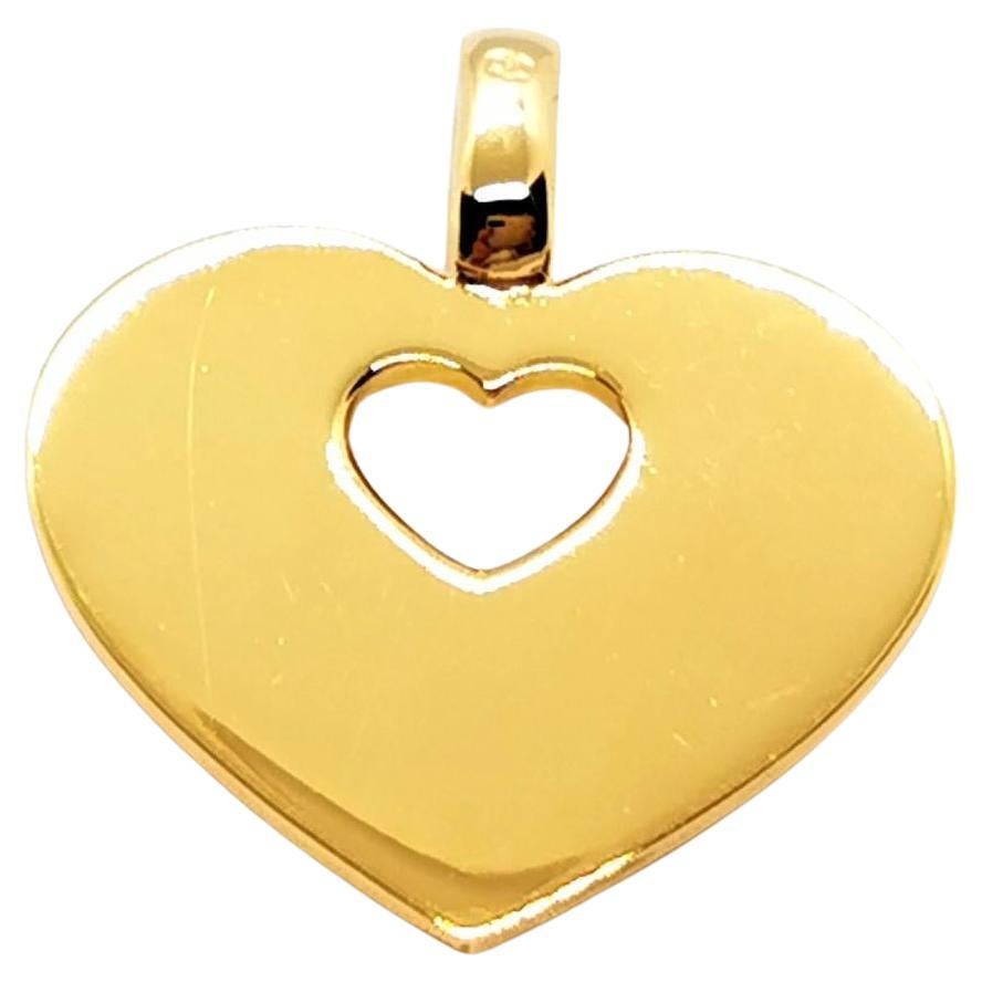 Poiray Pendant Necklace Coeur Secret Yellow Gold