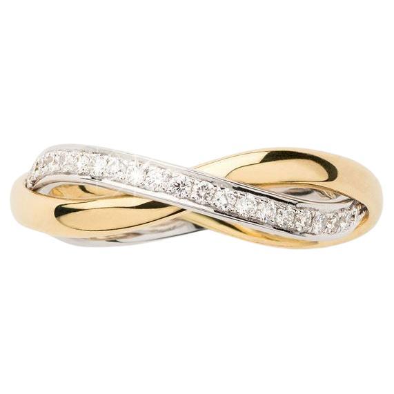 Poiray, Ring Tresse Diamant Gelbgold