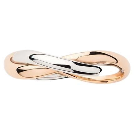 Poiray, Tresse Ring Pink Gold White Gold For Sale