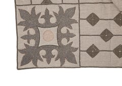 "Poiret" Throw in Natural Linen with Metal Beading and Embroidery