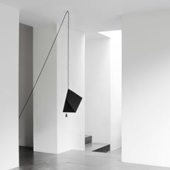 Poise, Lighting Pendant in black and white Paper and Lead, S, YMER&MALTA, France