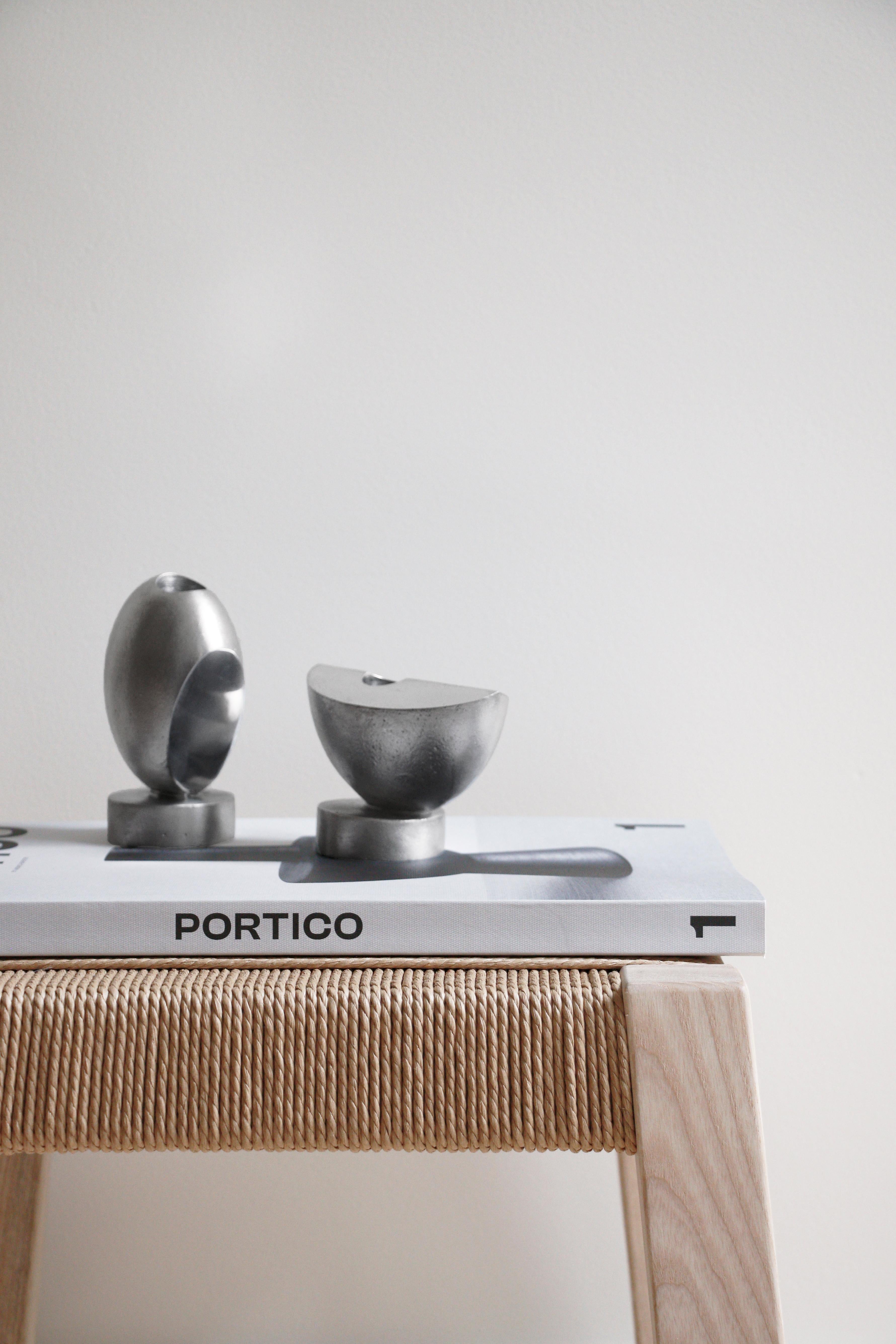 Poise Vertical Aluminum Candle Holder Handcrafted in Portugal by Origin Made In New Condition For Sale In Porto, 13