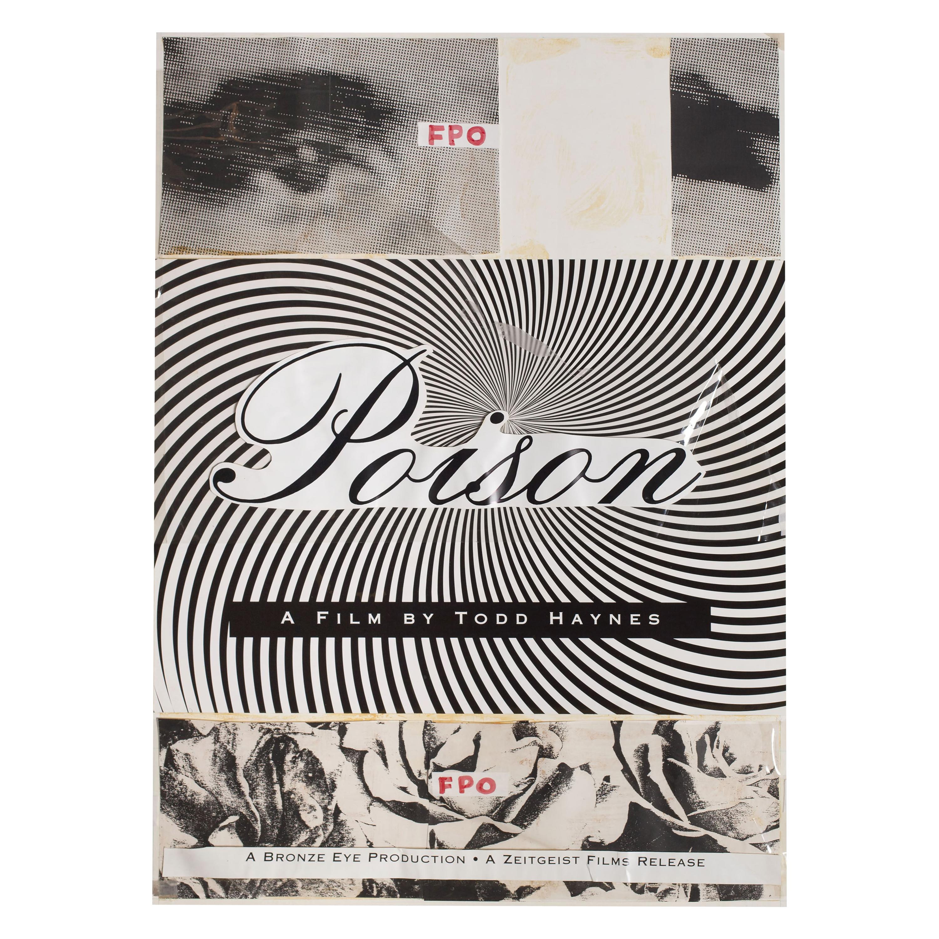 Poison 1991 One Sheet and Original Artwork by Todd Haynes For Sale