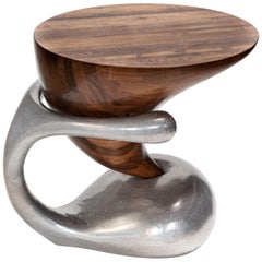 Poke Side Table, Solid Walnut and Patinated Cast Aluminium Jordan Mozer USA 2018 Poke Side Table, Solid Walnut and Patinated Cast Aluminium Jordan Mozer USA 2018