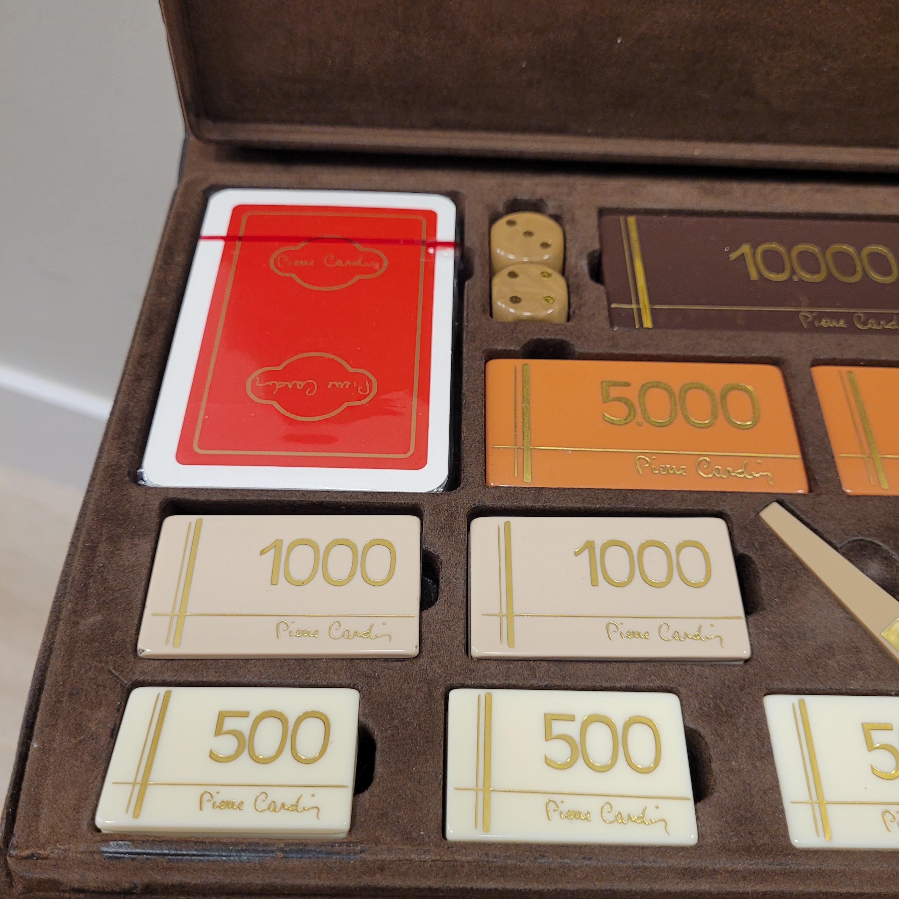 Poker game or set, signed by Pierre Cardin, 60's - 70's, France In Good Condition In VALLADOLID, ES