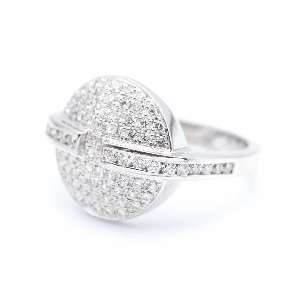 POKER Ring aus Weißgold mit Diamanten Damen im Angebot