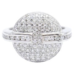 Used POKER Ring in White Gold with Diamonds