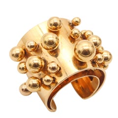 POL BURY 1975 Paris Galerie Maeght Edition Kinetic Sculptural Ring aus 18 Karat Gold