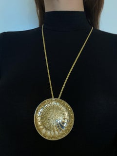 Pol Bury Belgium 1970 Rare Sculptural Kinetic Spikes Pendant Brooch In 18Kt Gold