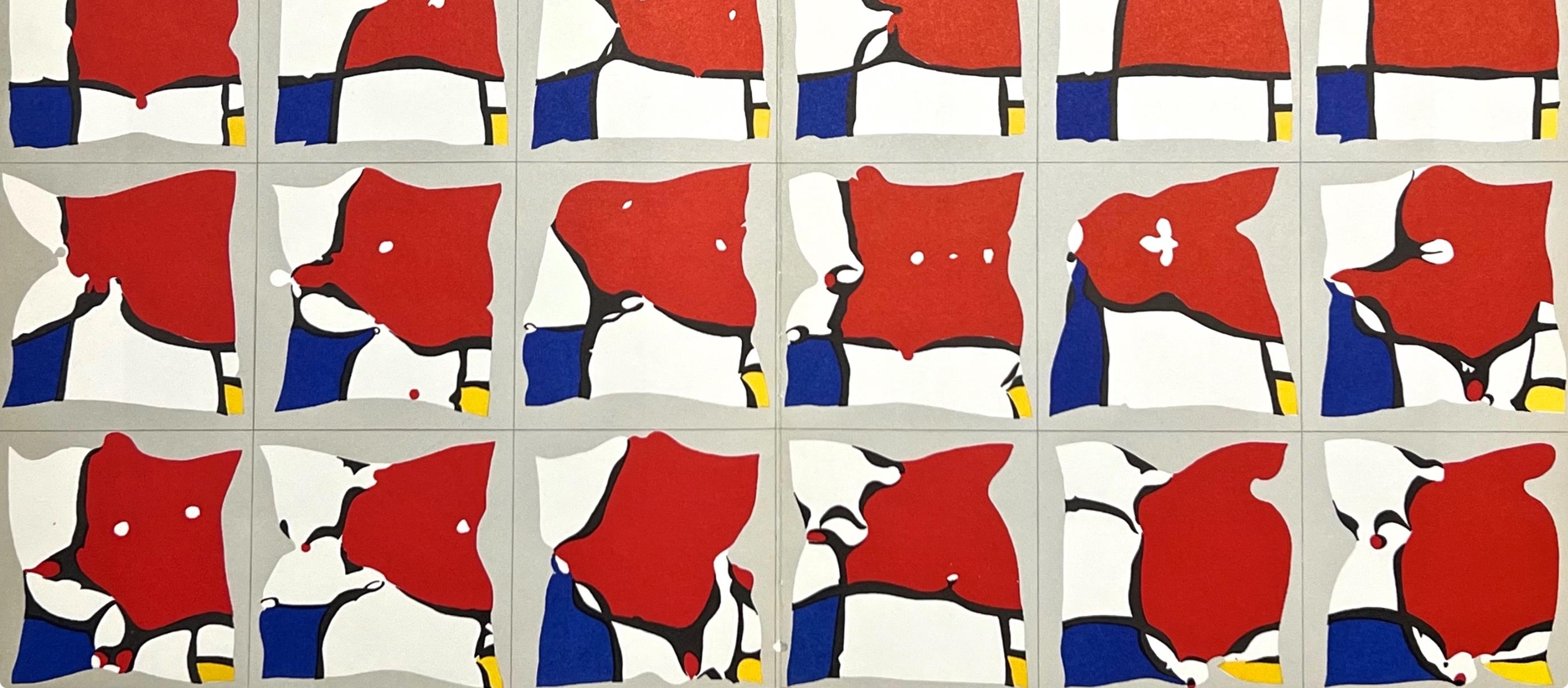 Bury, Composition, Derrière le miroir (after) - Moderne Print par Pol Bury