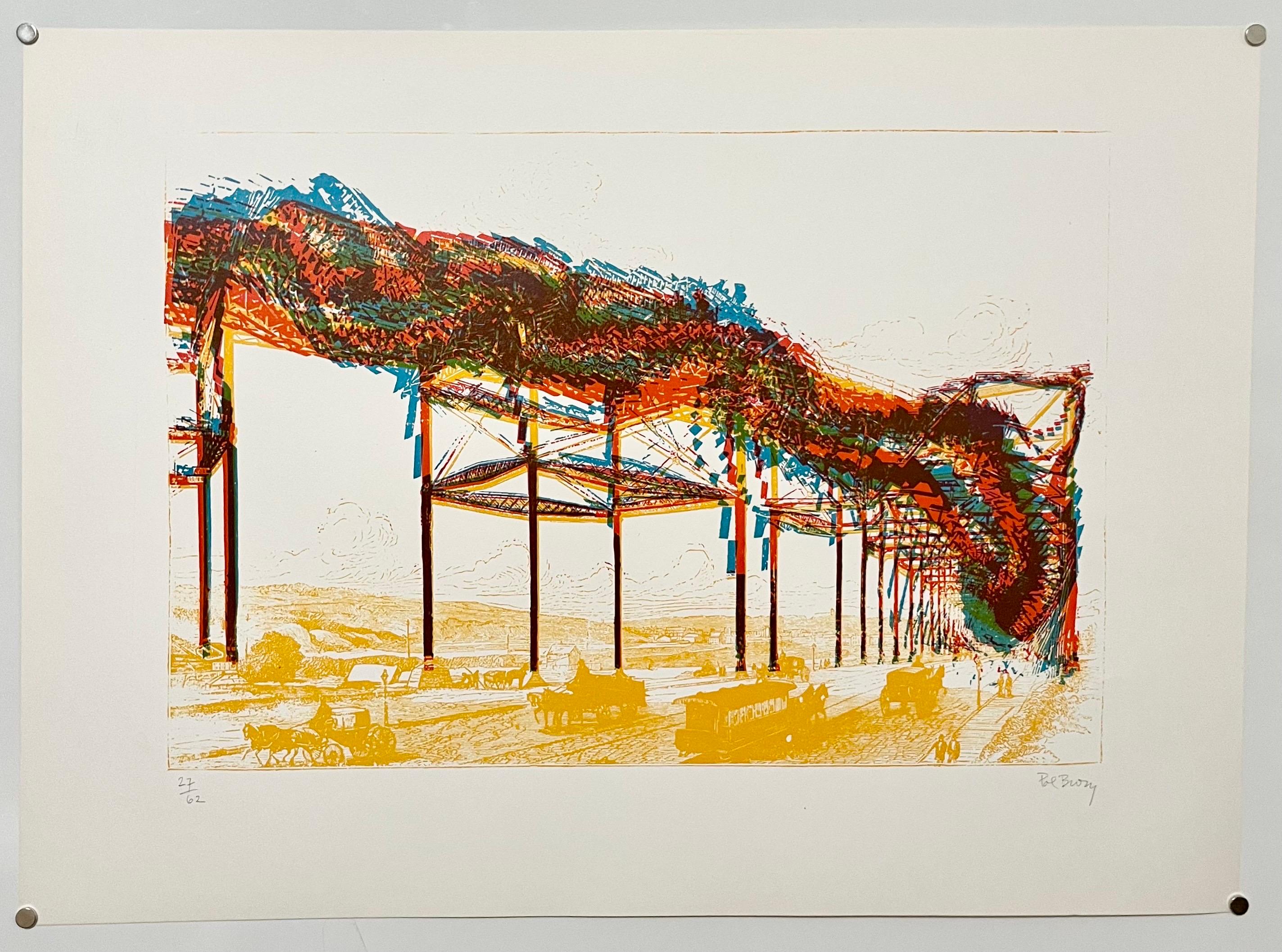 Edición Limitada Arquitectura Arte Cinético Op Art Serigrafía Litografía Pol Bury en venta 1