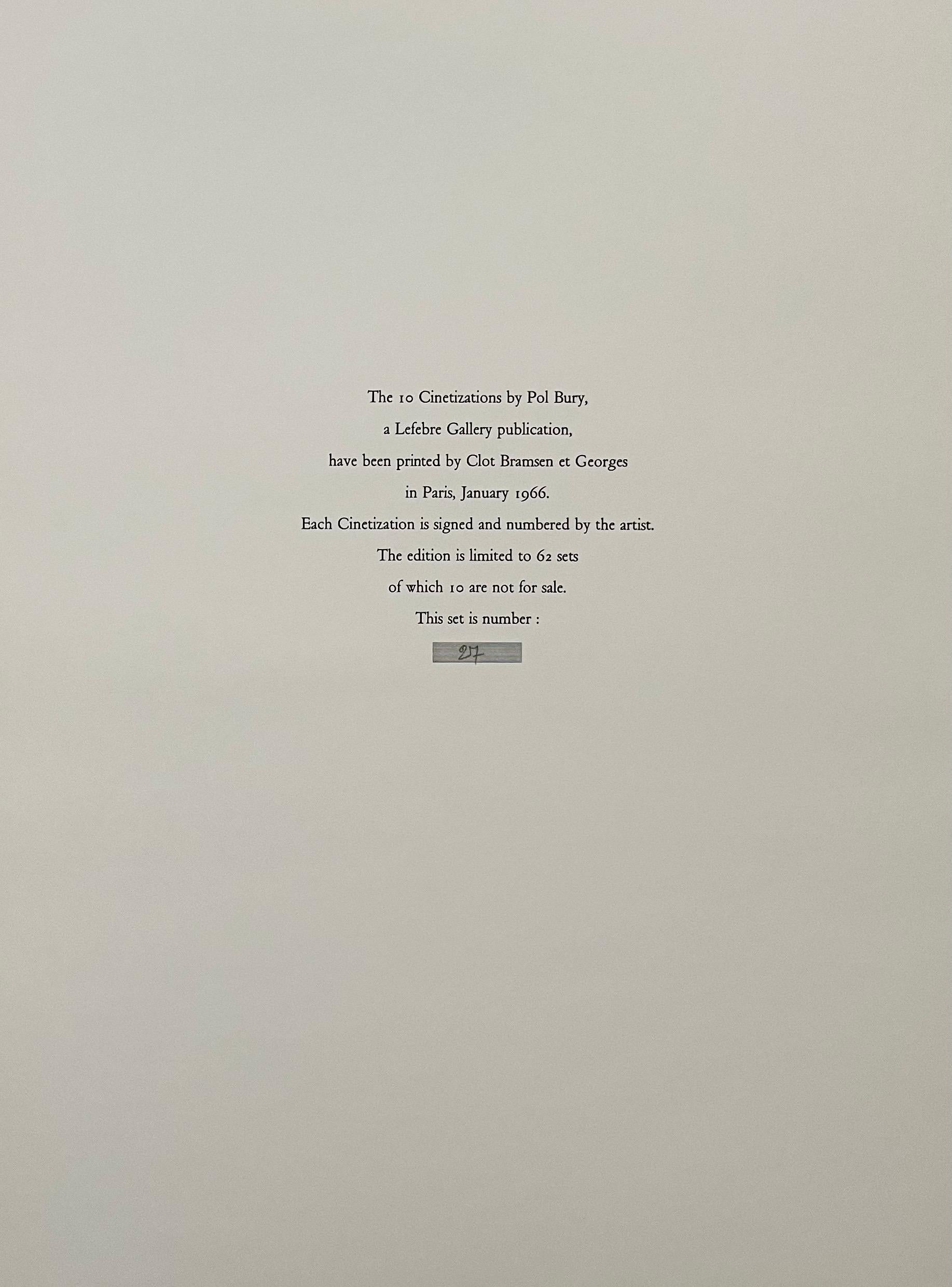 Edición Limitada Arquitectura Cinética Op Art Serigrafía Litografía Pol Bury en venta 6