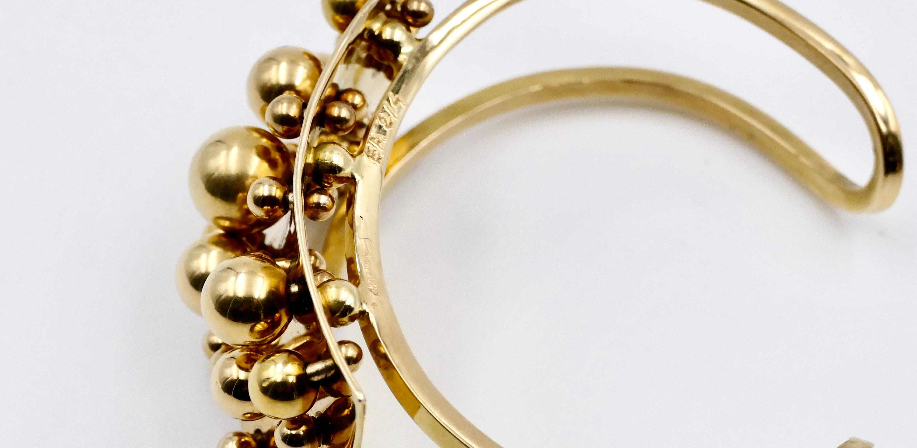 Women's or Men's Pol Bury Yellow gold kinetic bracelet 