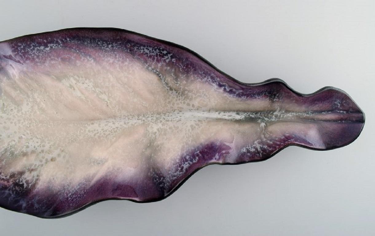 Smaltato Pol Chambost, Francia, ciotola colossale in pietra smaltata, anni '40 in vendita