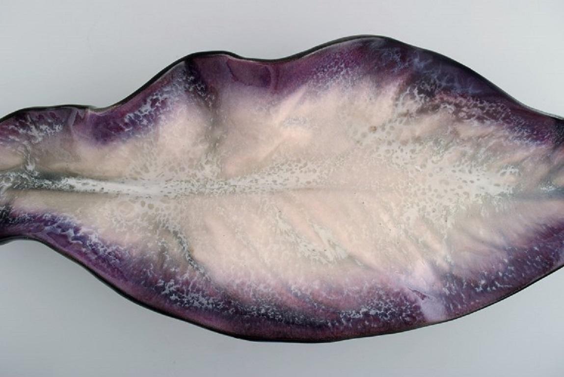 Stoneware Pol Chambost, France, Colossal Bowl in Glazed Stonewar, 1940s For Sale