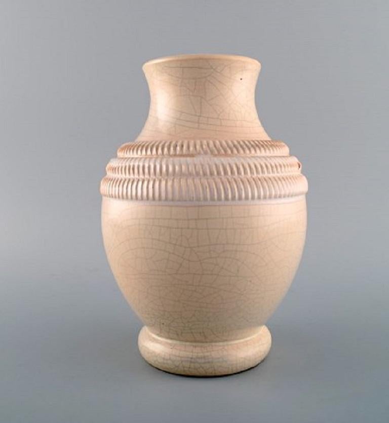 Pol Chambost, France, Vase in Glazed Ceramics, 1930s In Good Condition In Copenhagen, DK