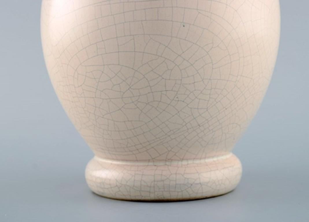 Modern Pol Chambost (1906-1983) prominent French ceramic artist. Vase in glazed ceramic For Sale