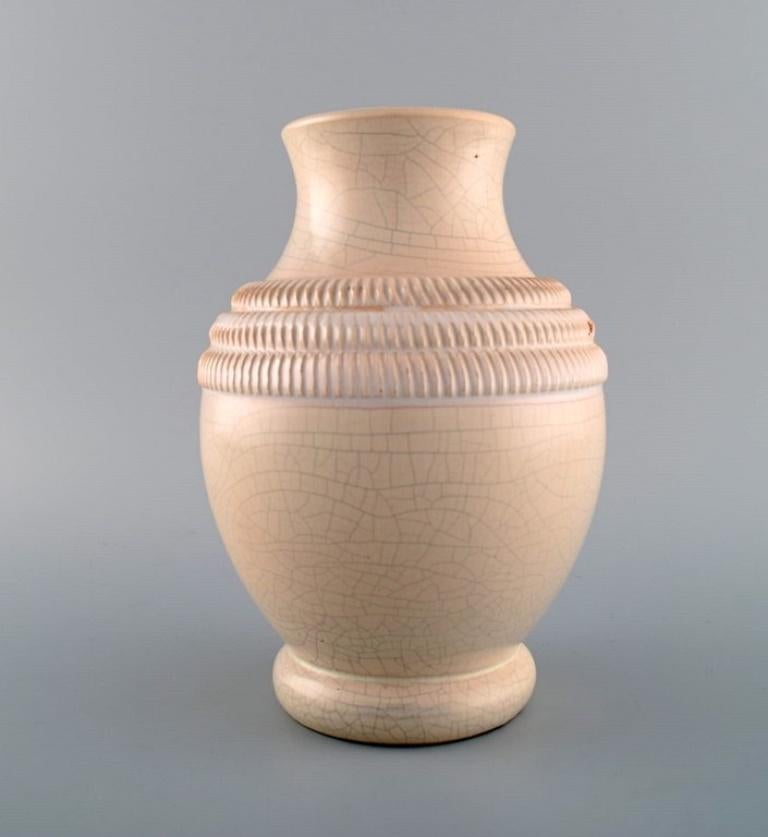 Glazed Pol Chambost (1906-1983) prominent French ceramic artist. Vase in glazed ceramic For Sale