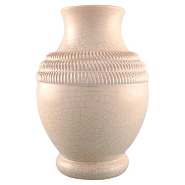 Pol Chambost (1906-1983) prominent French ceramic artist. Vase in glazed ceramic