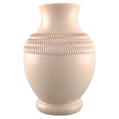 Pol Chambost (1906-1983) prominent French ceramic artist. Vase in glazed ceramic
