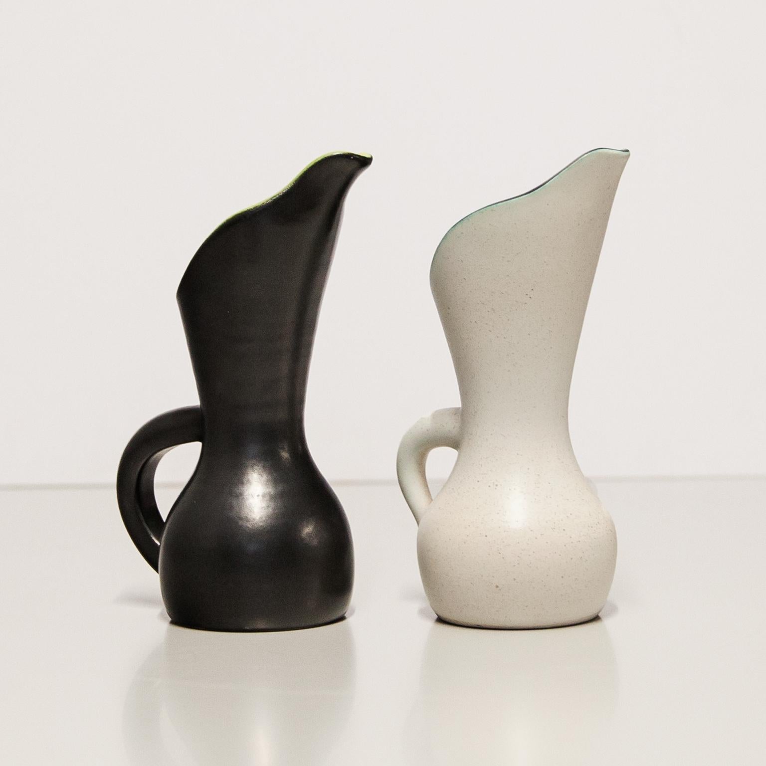French Pol Chambost Ceramic Pitcher Set of 2 For Sale