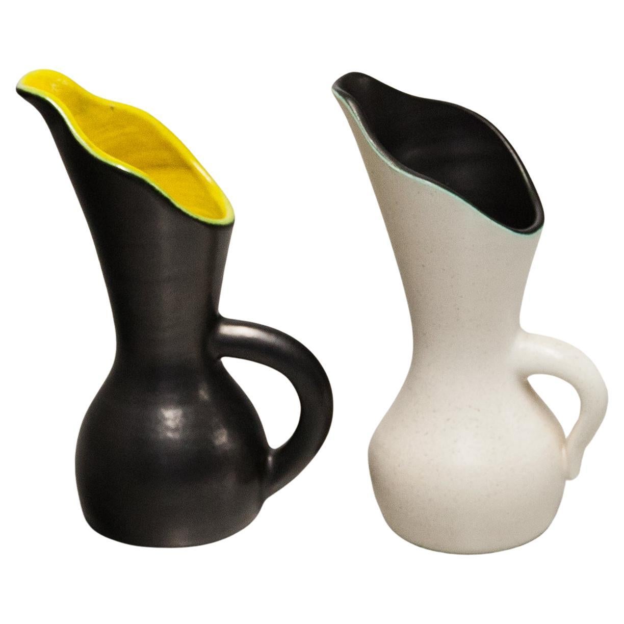 Pol Chambost Ceramic Pitcher Set of 2 For Sale