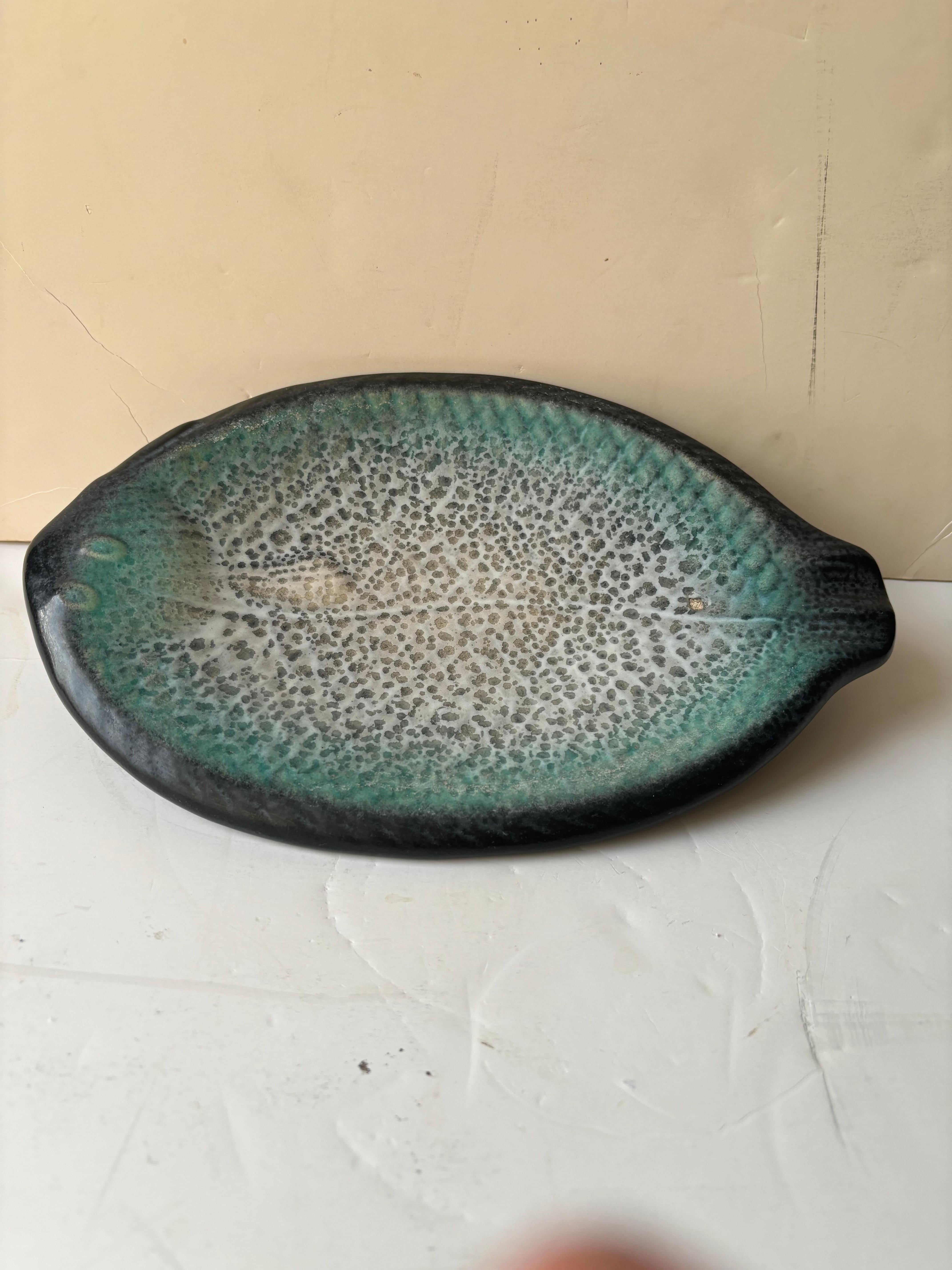Modern Pol Chambost ceramic , pottery  bowl dish plate  fish , Marked For Sale