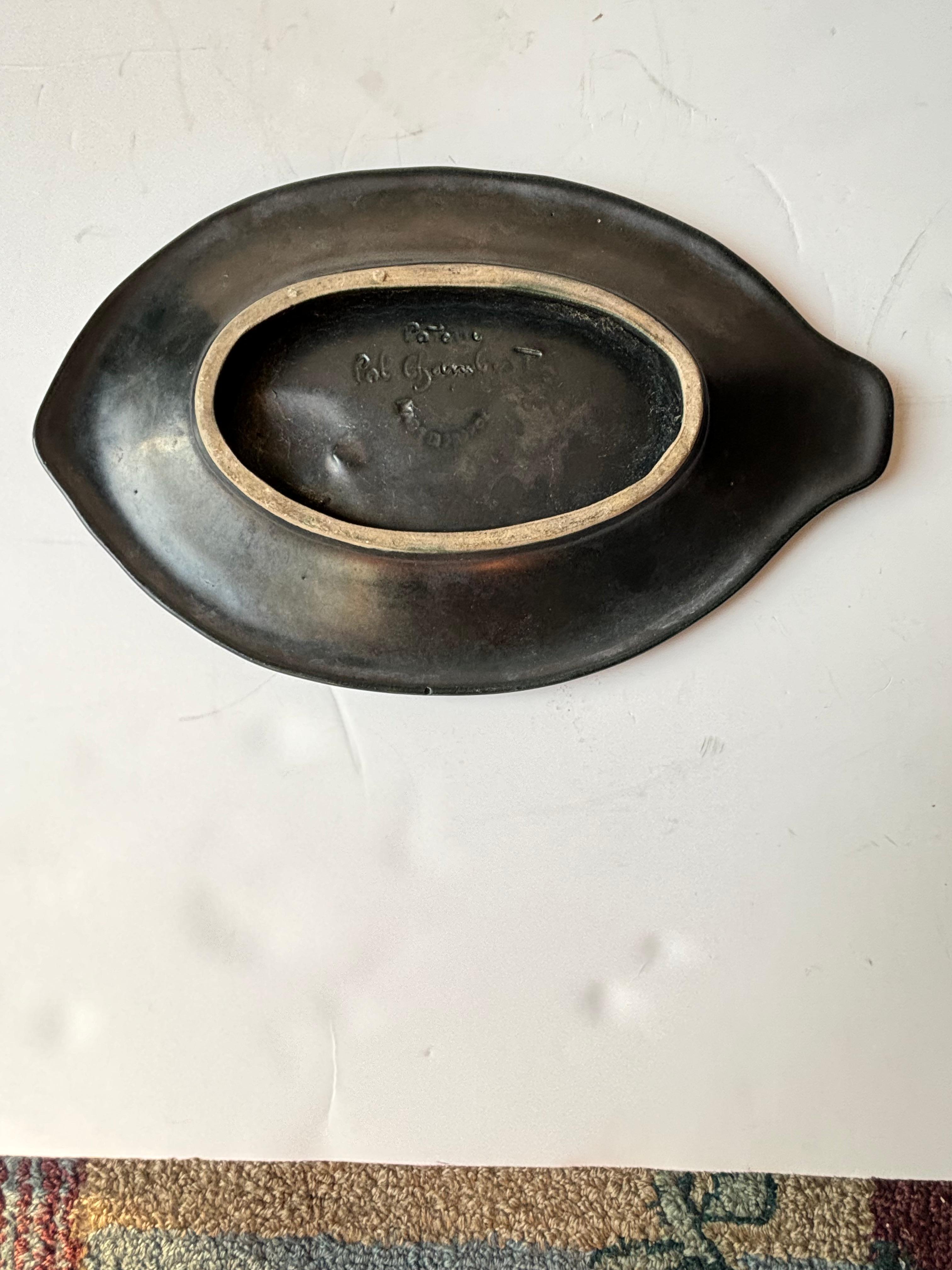 French Pol Chambost ceramic , pottery  bowl dish plate  fish , Marked For Sale