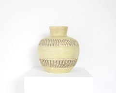 Jarrón de cerámica Pol Chambost Francia c 1940