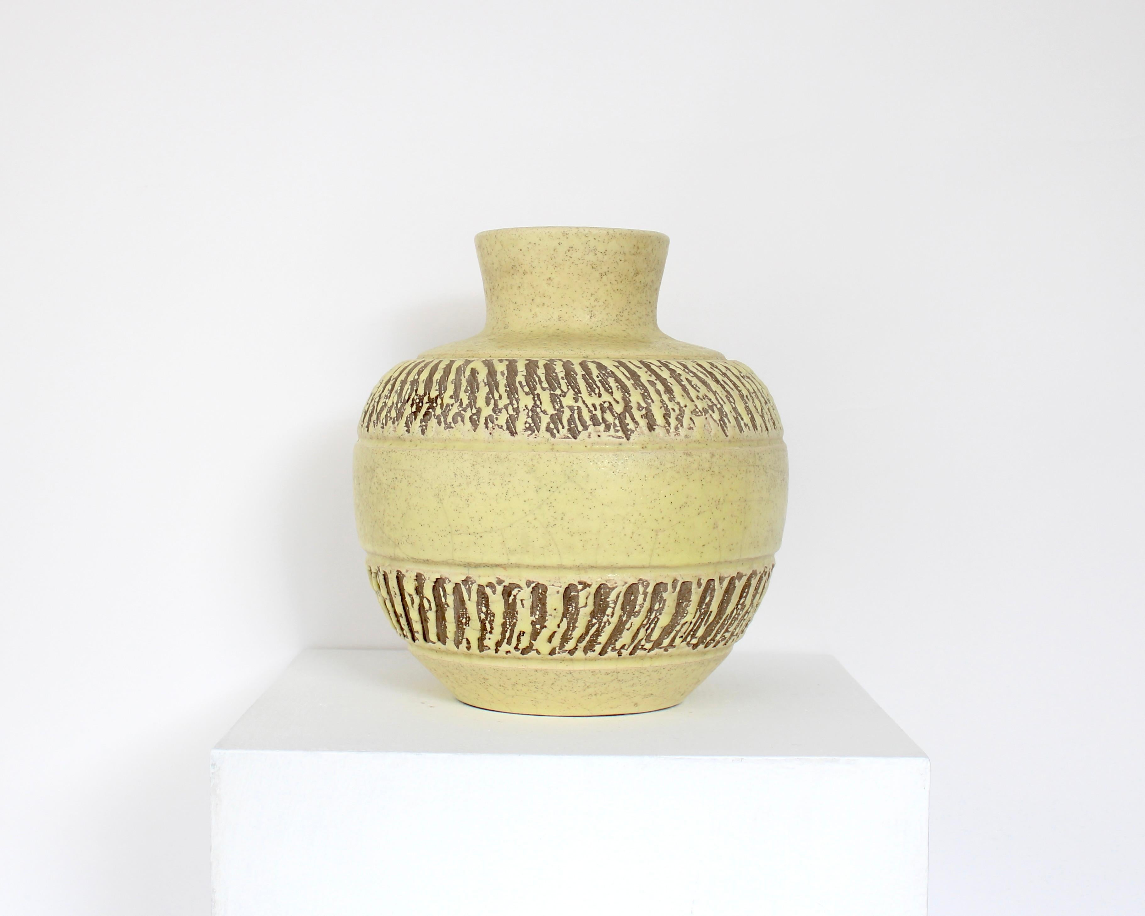 Mid-Century Modern Pol Chambost Ceramic Vase France c 1940 For Sale