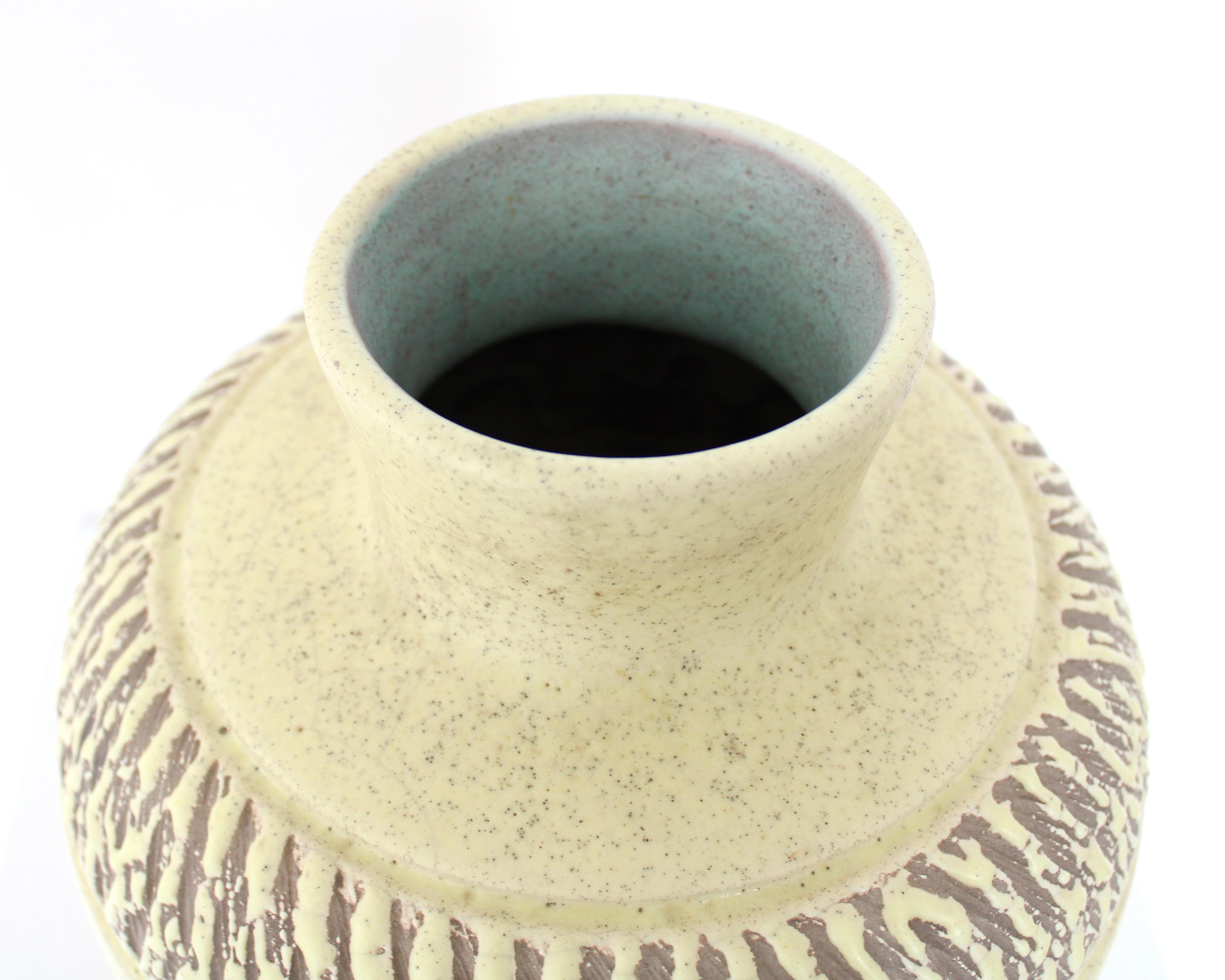 Mid-20th Century Pol Chambost Ceramic Vase France c 1940 For Sale
