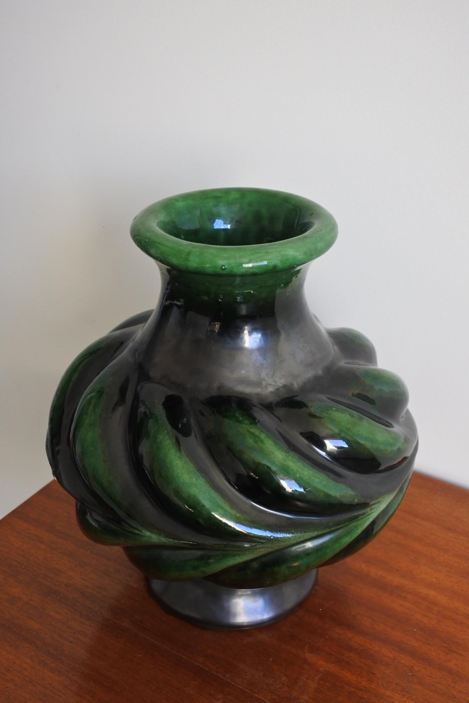 Pol Chambost Glazed Ceramic Vase, Model 816, France 1954 4