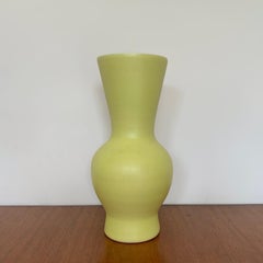 Pol Chambost Yellow Ceramic Vase, circa 1950, France.