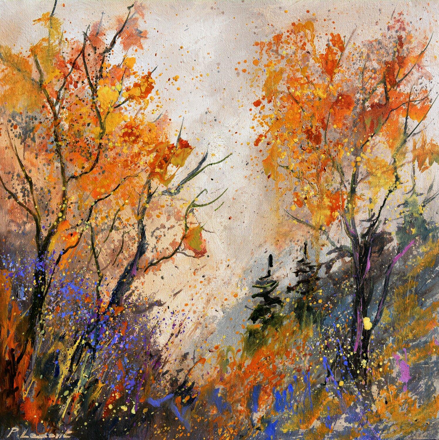 Otoño 4423 Paisaje Impresionista - ESCUELA BELGA AUC Firmado