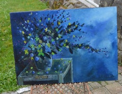 Blue still life, Original Still Life Painting