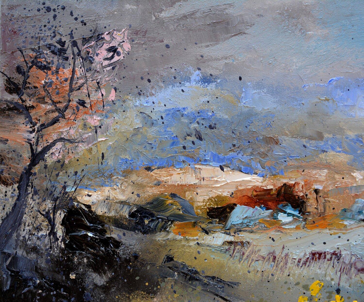 Moors Impressionism Landscape - BELGIAN SCHOOL AUC - Painting by Pol Ledent