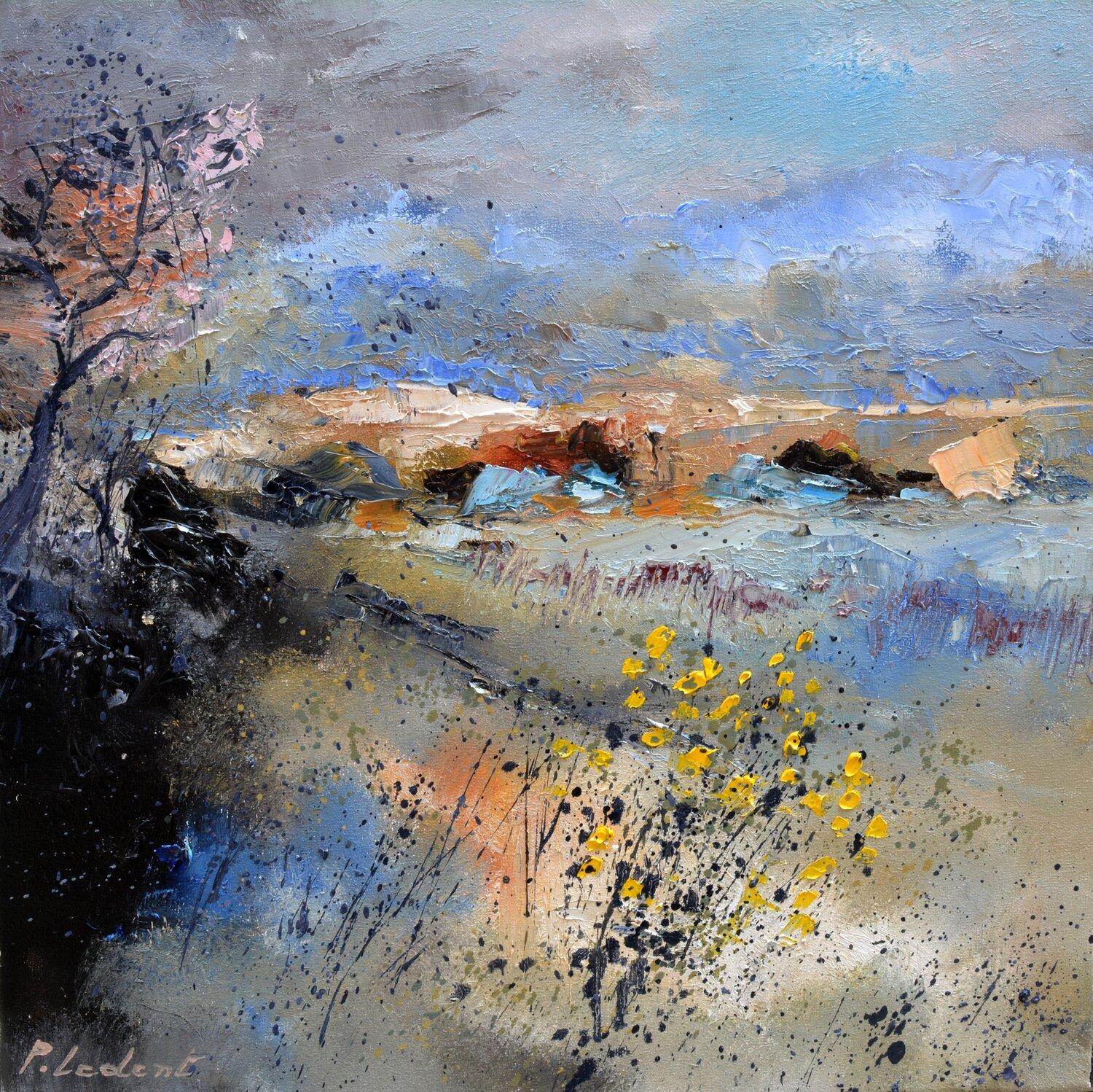 Pol Ledent Abstract Painting - Moors Impressionism Landscape - BELGIAN SCHOOL AUC
