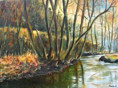 My Little River Landscape - Impressionism - BELGIAN SCHOOL AUC