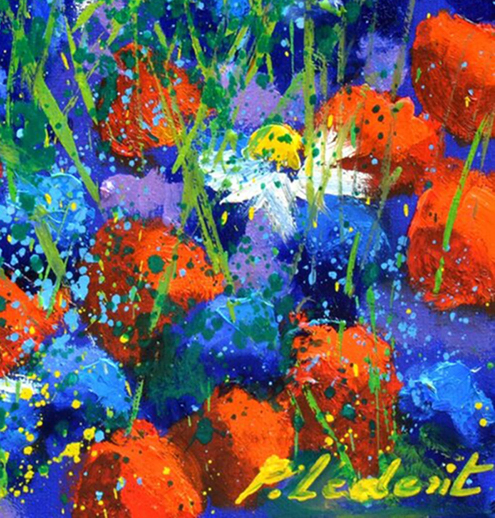 Papaveri rossi 4423 Paesaggio impressionista - SCUOLA BELGA AUC - Painting Impressionismo di Pol Ledent