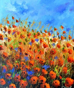 Red Poppies Forever Impressionism - BELGIAN SCHOOL AUC