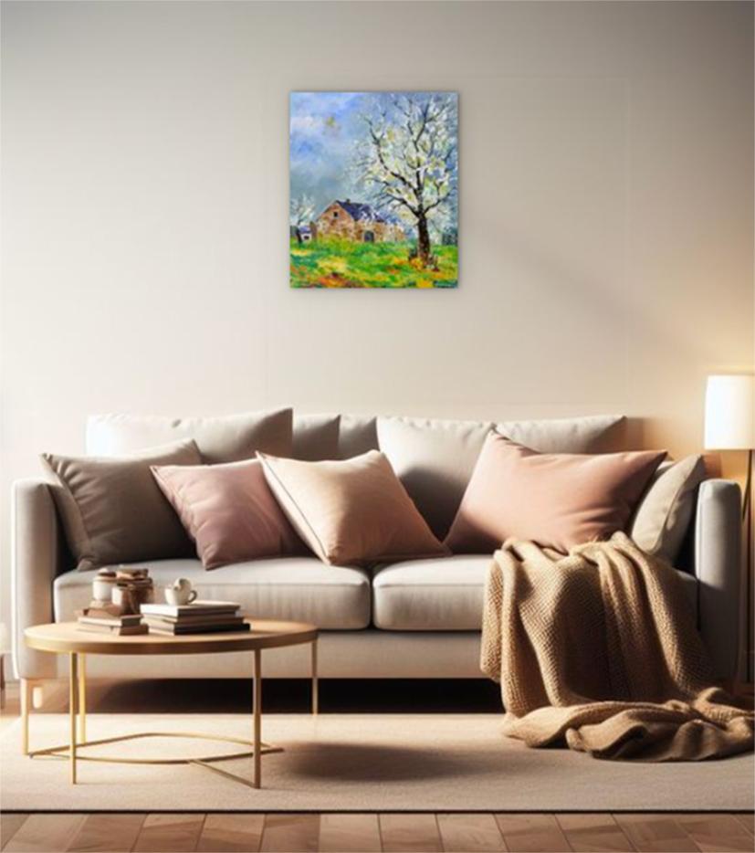 Spring 5623 Le sacre du printemps Impressionismus - BELGIAN SCHOOL AUC – Painting von Pol Ledent