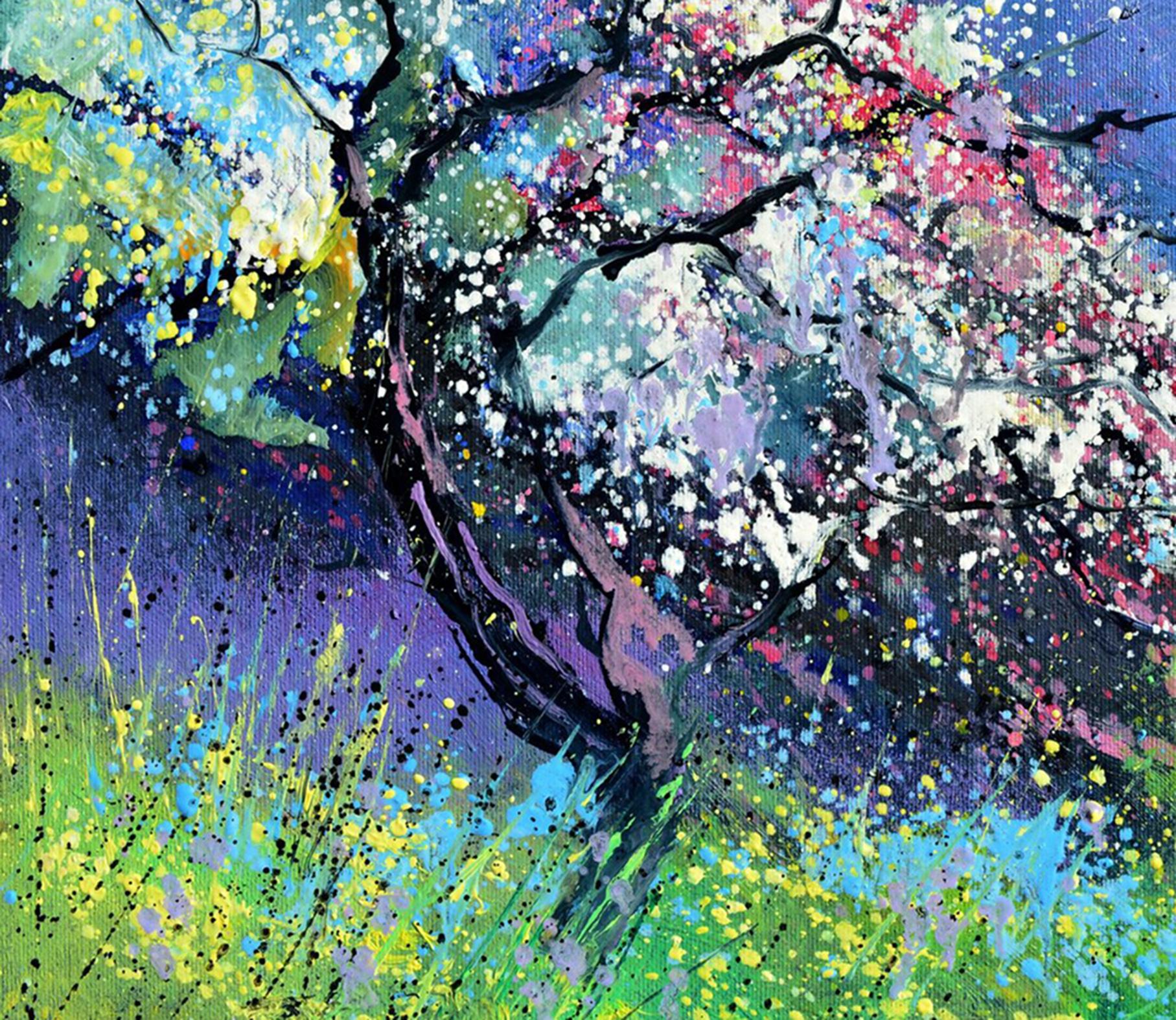 Impressionismus-Landschaft des Frühlings Optimismus – BELGIAN SCHOOL AUC – Painting von Pol Ledent