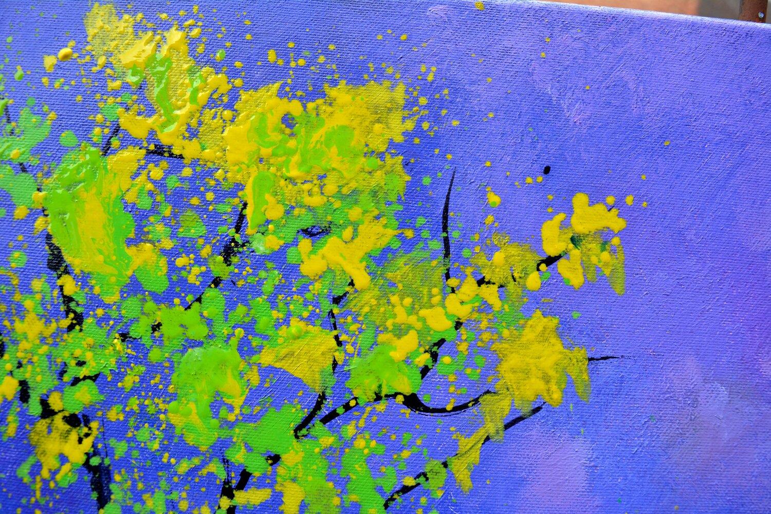 Impressionismus-Landschaft des Sommers 442023 – BELGIAN SCHOOL AUC (Blau), Landscape Painting, von Pol Ledent
