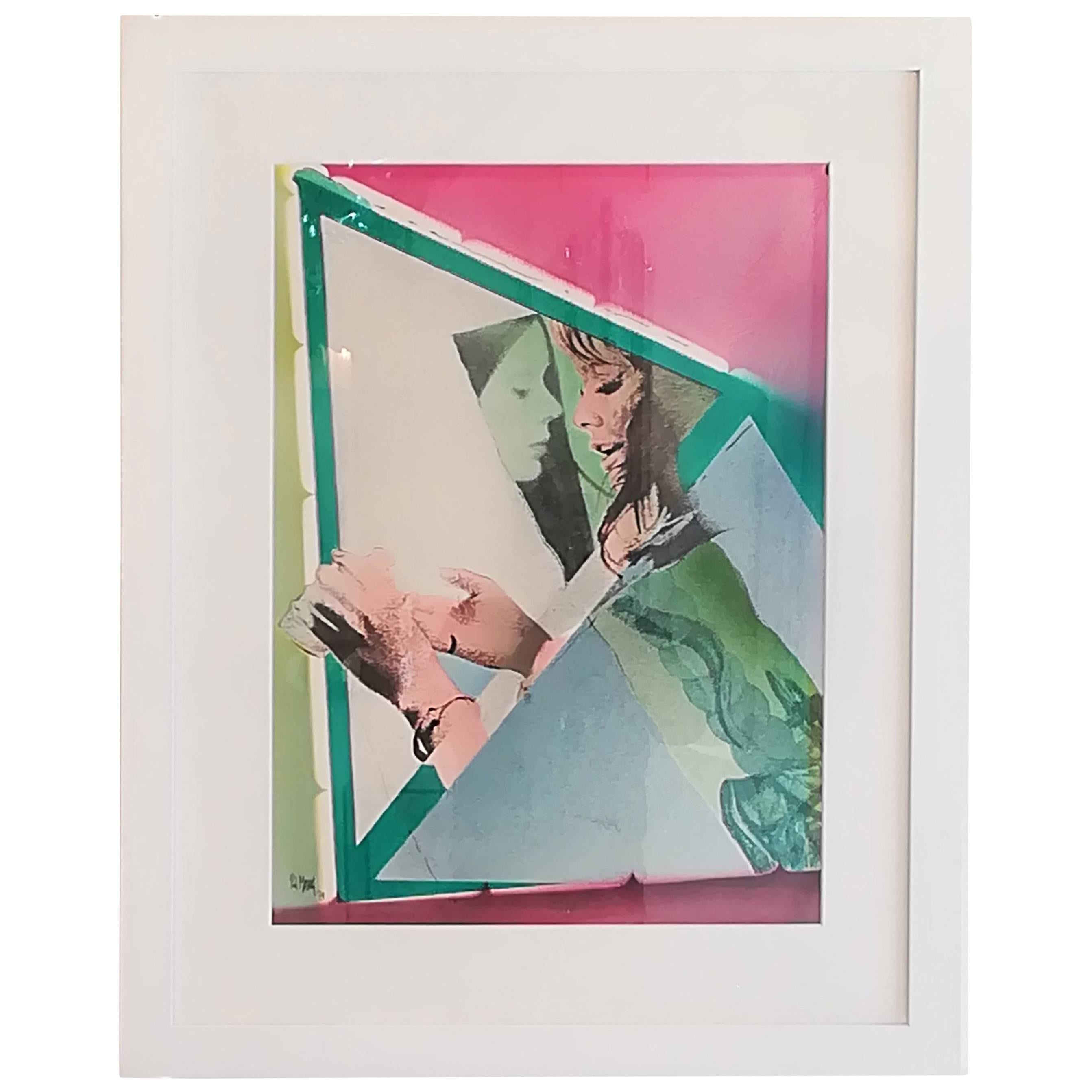 Pol Mara Mix-Media on Paper, 1974, Pop Art