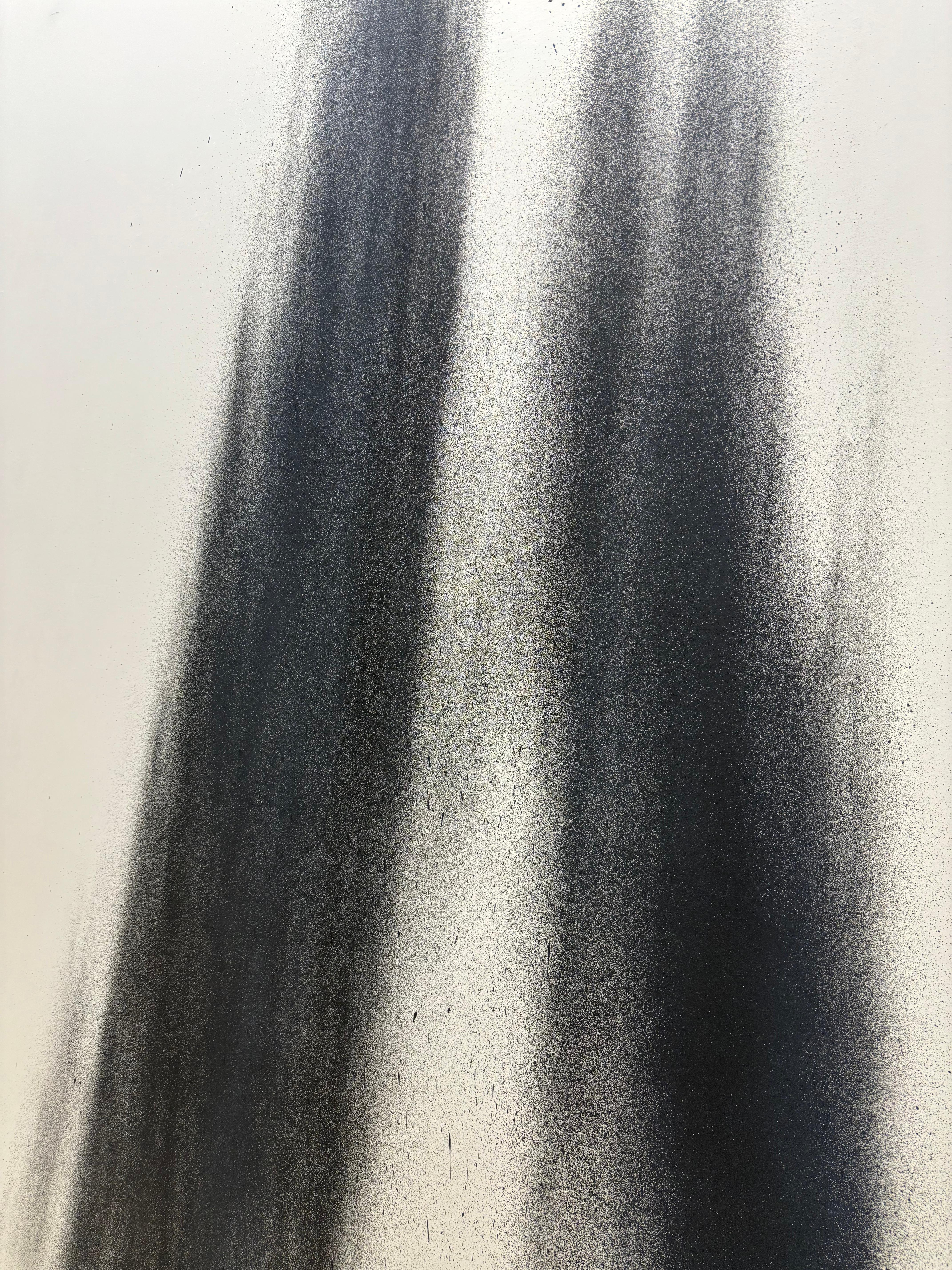 ABSTRACT Nuova opera d'arte con linee nere dell'artista spagnolo contemporaneo Pol Pintó 2024 in vendita 3