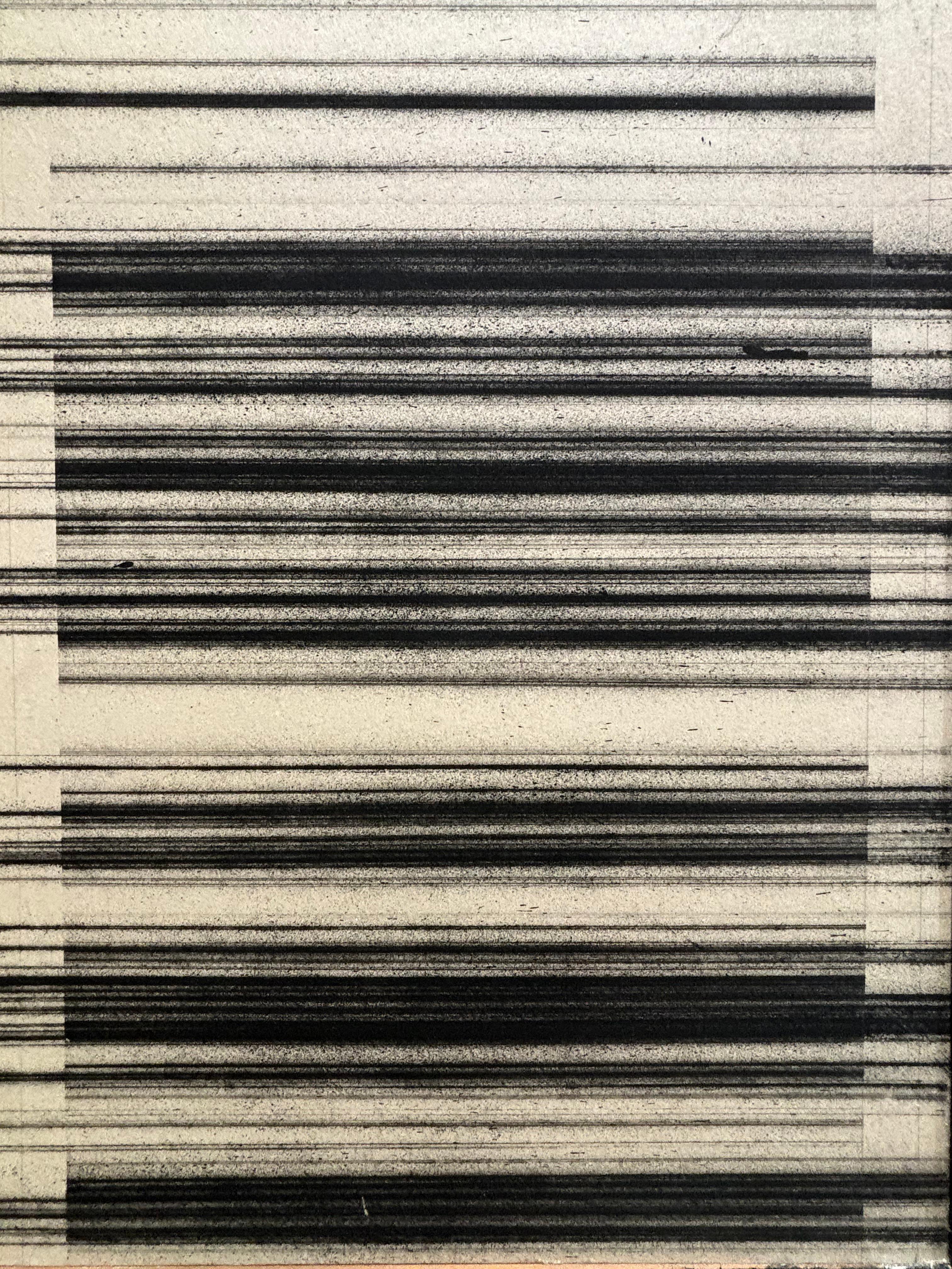 ABSTRACT Nueva obra de arte de líneas negras del artista español contemporáneo Pol Pintó 2024 en venta 3