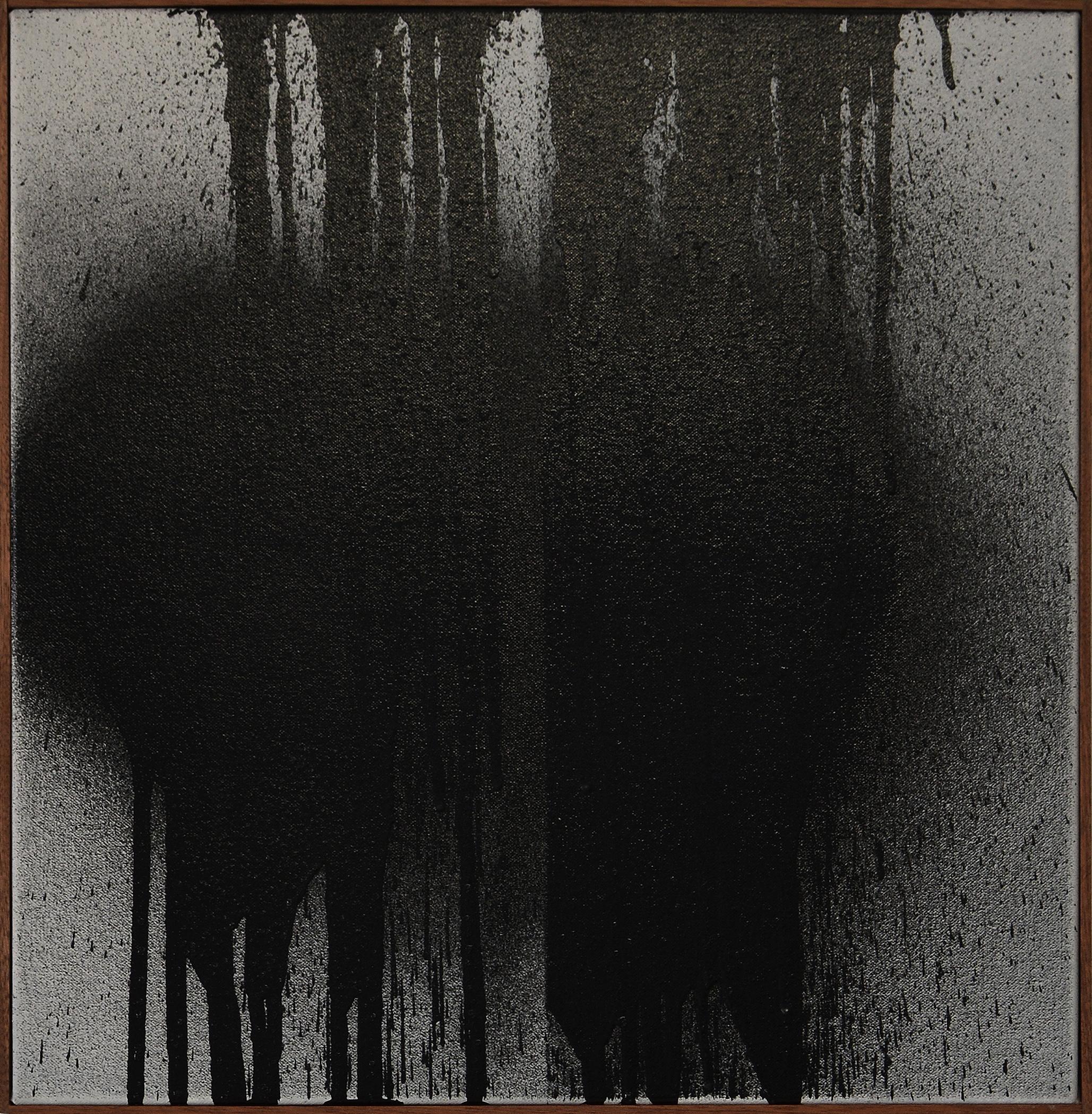 ABSTRACT Nuova opera d'arte con linee nere dell'artista spagnolo contemporaneo Pol Pintó - Abstract Painting Nero di Pol Pintó 